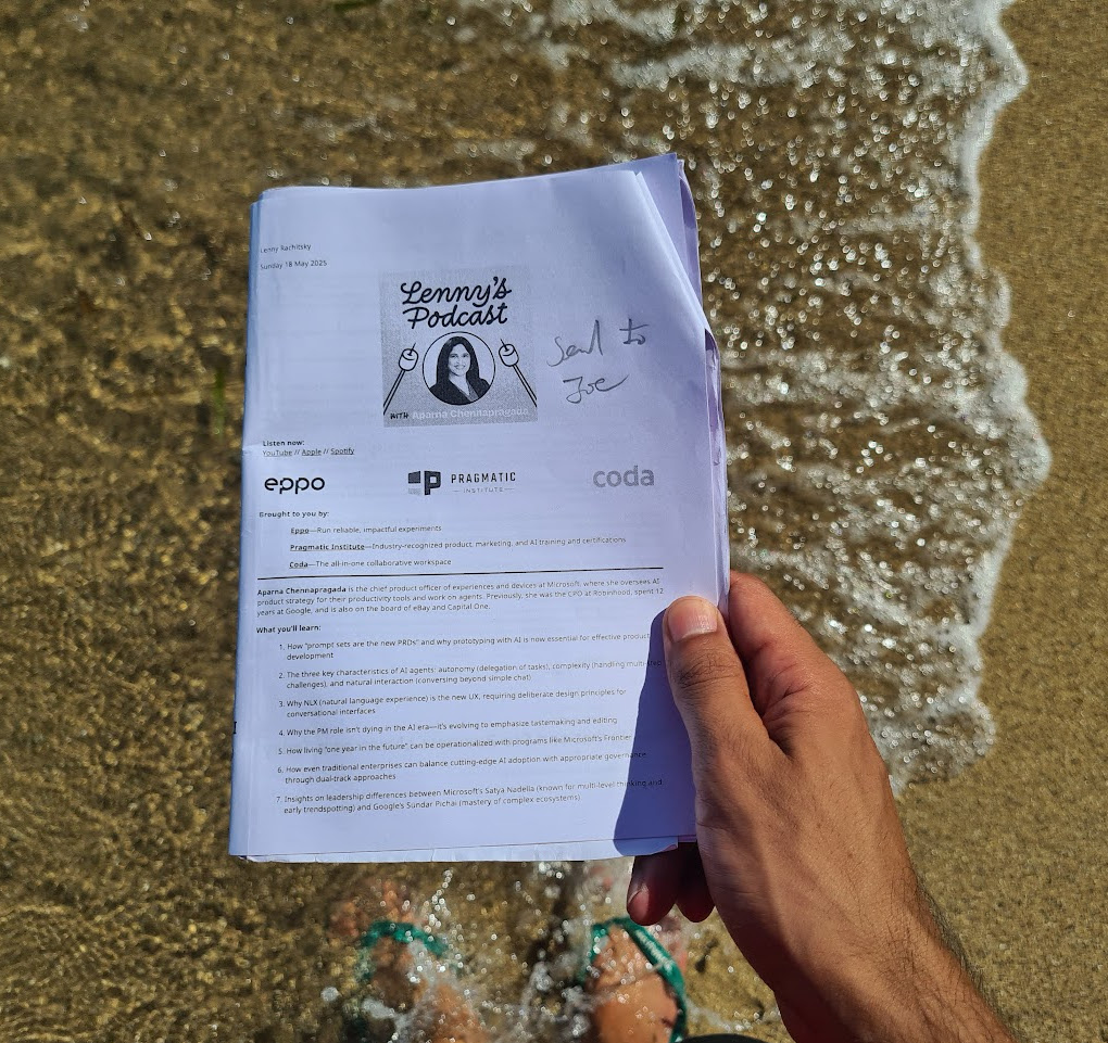 Printout at the beach